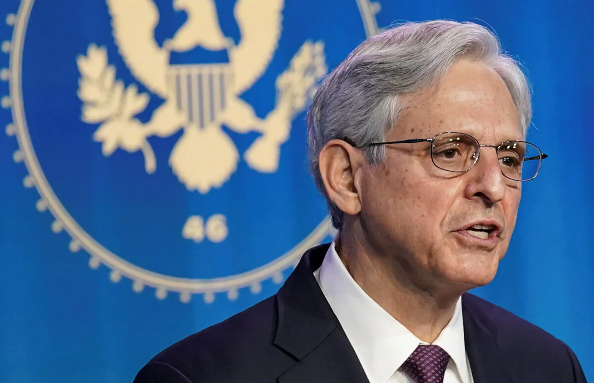 Judge Merrick Garland, President Joe Biden's nominee to be U.S. Attorney General, speaks in Wilmington, Delaware, on Jan. 7, 2021. (Kevin Lamarque/Reuters)