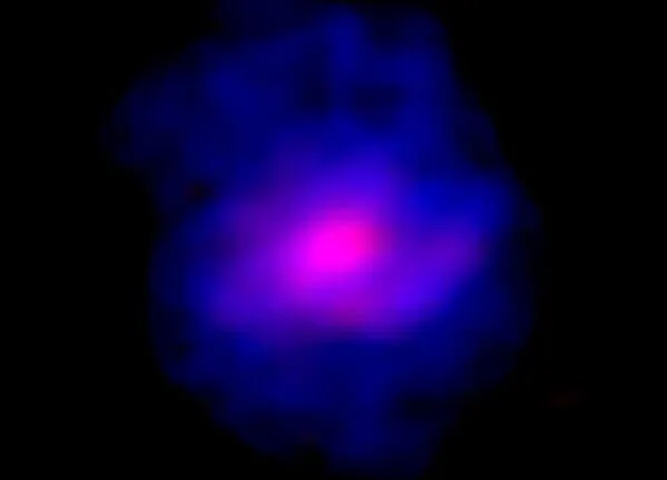 A picture of the galaxy ALESS 073.1 just 1.2 billion years after the Big Bang. (Cardiff University)