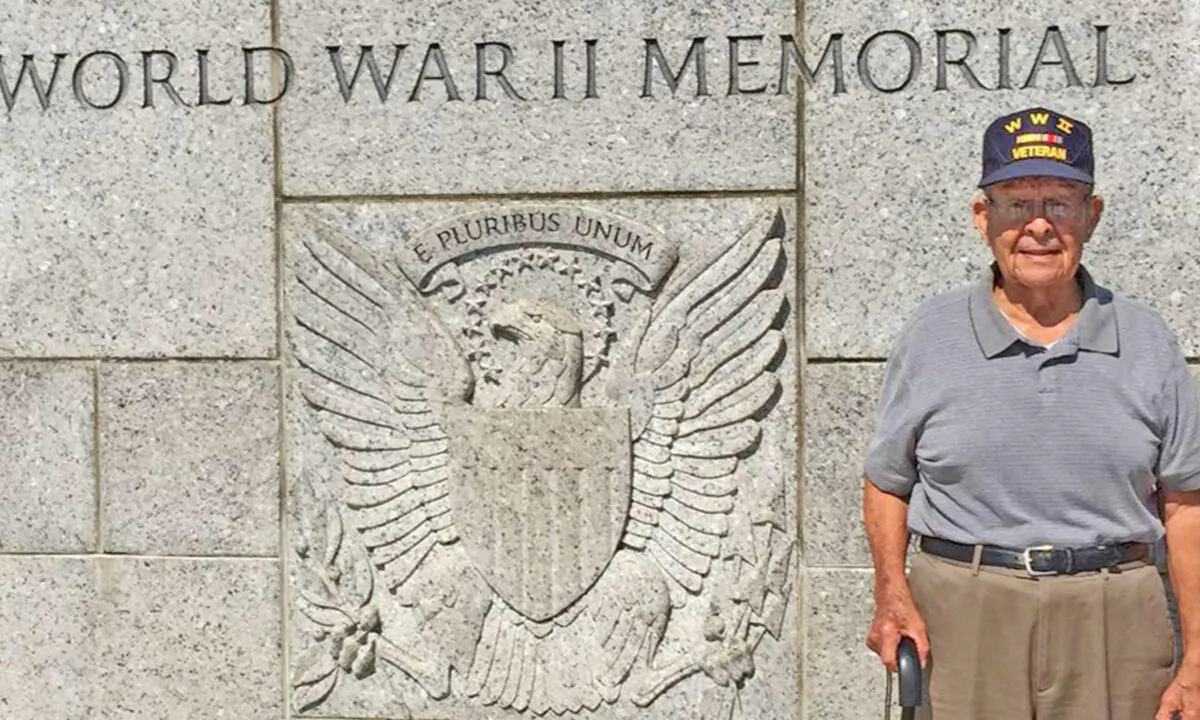 Purple Heart and Bronze Star recipient Alfred Guerra, 94, of San Antonio, Texas. Guerra served in the Pacific War during World War II. (Courtesy of Sara Rosales-Guerra)