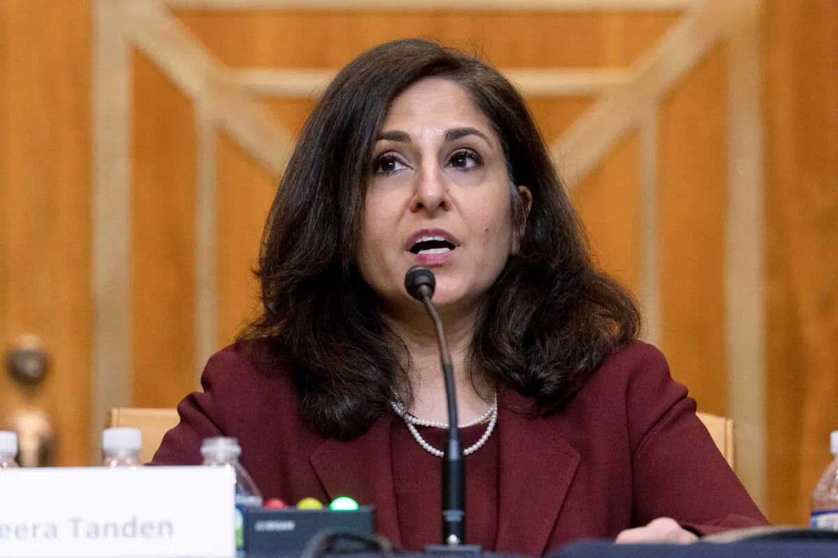 Neera Tanden, President Joe Biden's nominee for director of the Office of Management and Budget (OMB), testifies during a Senate Committee on the Budget hearing on Capitol Hill in Washington on Feb. 10, 2021. (Andrew Harnik/Pool via Reuters)