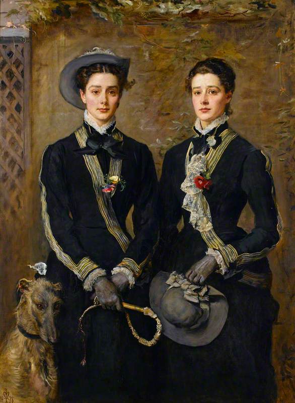 Millais, John Everett, 1829-1896; The Twins, Kate and Grace Hoare