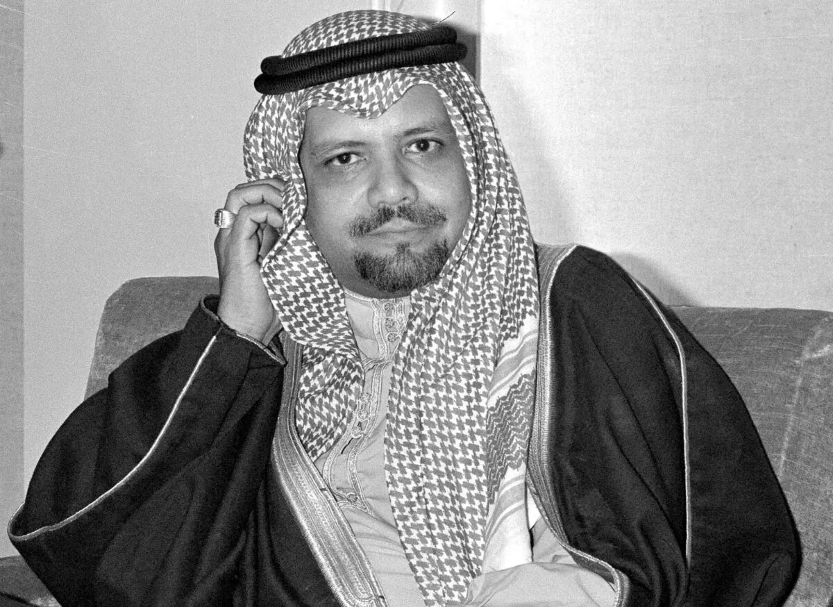 In this file photo, Saudi Oil Minister Ahmed Zaki Yamani listens to newsmen's questions during a news conference at Doha, Qatar, after he arrived to attend OPEC meeting, on Dec. 14, 1976. (AP Photo, File)
