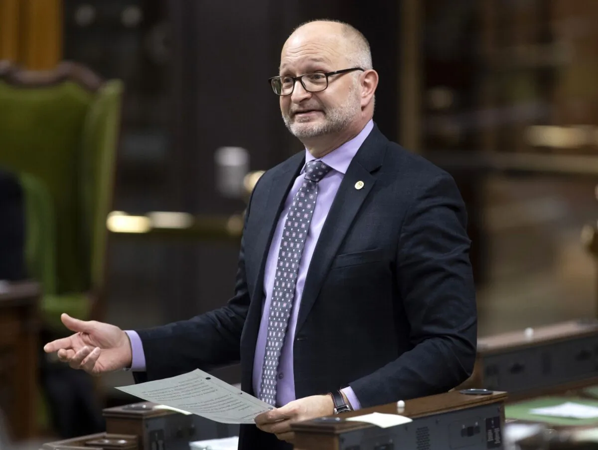 Justice Minister David Lametti rises during question period in the House of Commons on Nov. 19, 2020. (The Canadian Press/Adrian Wyld)