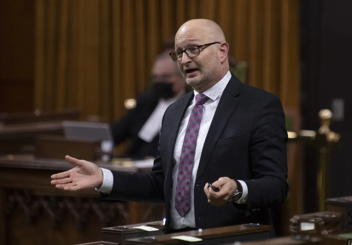 Minister of Justice and Attorney General David Lametti rises during question period in the House of Commons in a file photo. (The Canadian Press/Adrian Wyld)