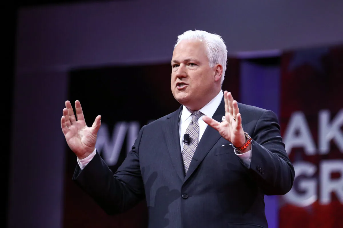 Matt Schlapp, chairman of the American Conservative Union, which organizes the CPAC convention, at the convention in National Harbor, Md., on Feb. 28, 2019. (Charlotte Cuthbertson/The Epoch Times)
