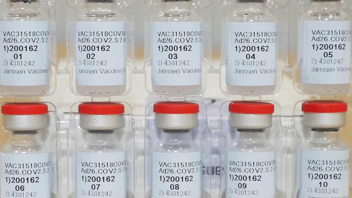 Vials of the Johnson & Johnson’s single-dose vaccine in the United States. (Johnson & Johnson via AP)