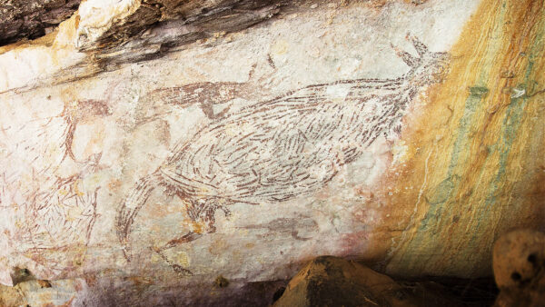 Australia's oldest known rock shelter painting