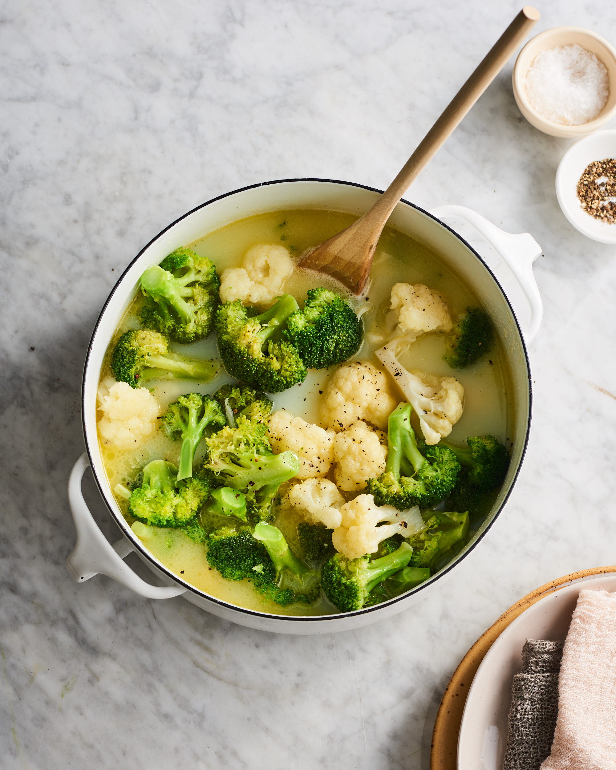 butter bath broccoli and cauliflower
