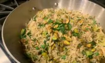 Rice, Noodles, and Plenty of Green Meet in This Lucky Side Dish
