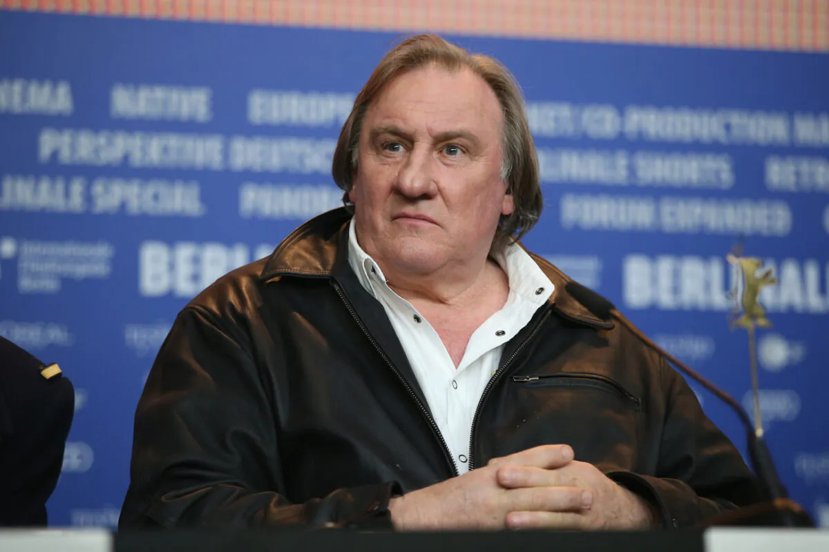 Actor Gerard Depardieu at a press conference in Berlin, Germany, on Feb. 19, 2016. (Andreas Rentz/Getty Images)