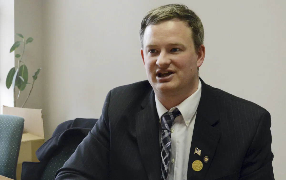 Jason Ravnsborg speaks in Sioux Falls, S.D., on Feb. 23, 2014. (Dirk Lammers/AP Photo)