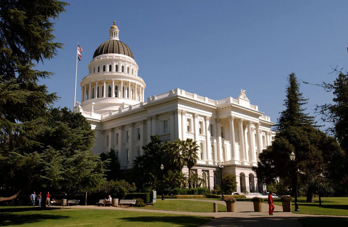 The California state Capitol building in downtown Sacramento, Calif., on Oct. 9, 2003. (David Paul Morris/Getty Images)