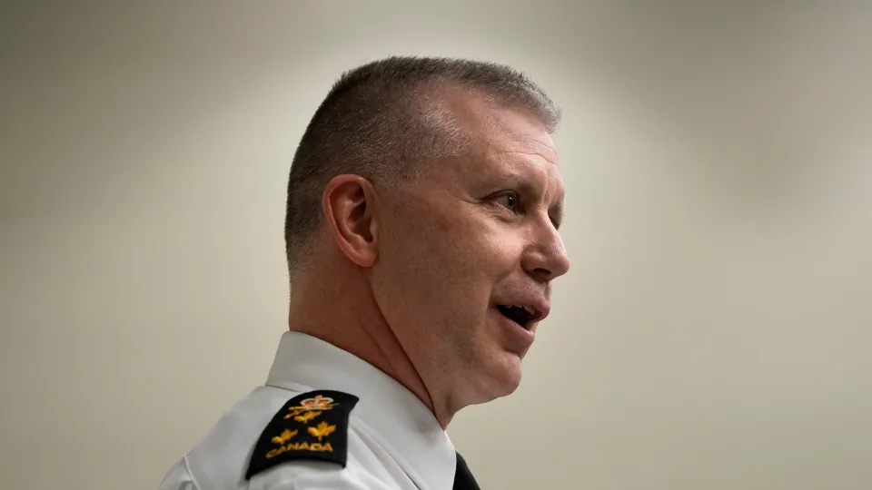 Admiral Art McDonald is seen during a 2019 interview with The Canadian Press in Ottawa. (Adrian Wyld/The Canadian Press)
