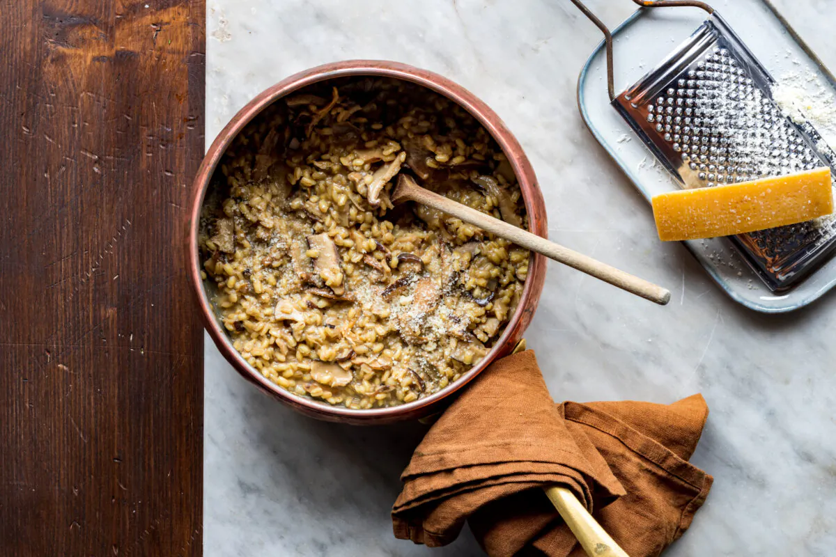 Orzotto, made with pearl barley, is especially creamy, while at the same time preserving the unique chewy texture and nutty taste of the grain. (Giulia Scarpaleggia)