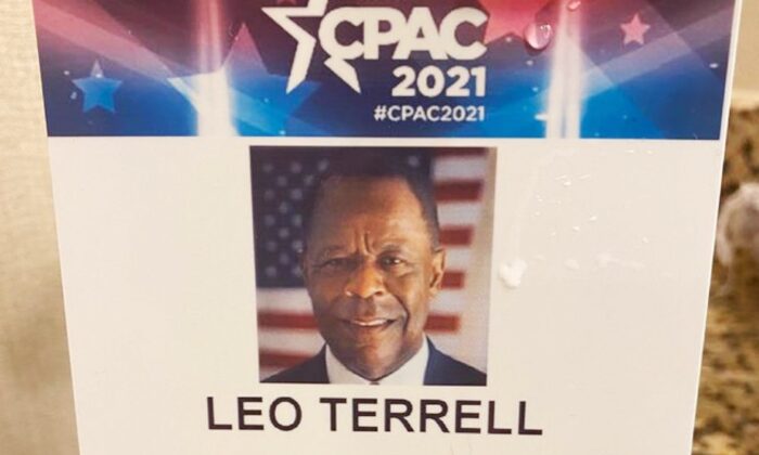 Leo Terrell's CPAC entry pass for 2021. (Leo Terrell/Instagram)