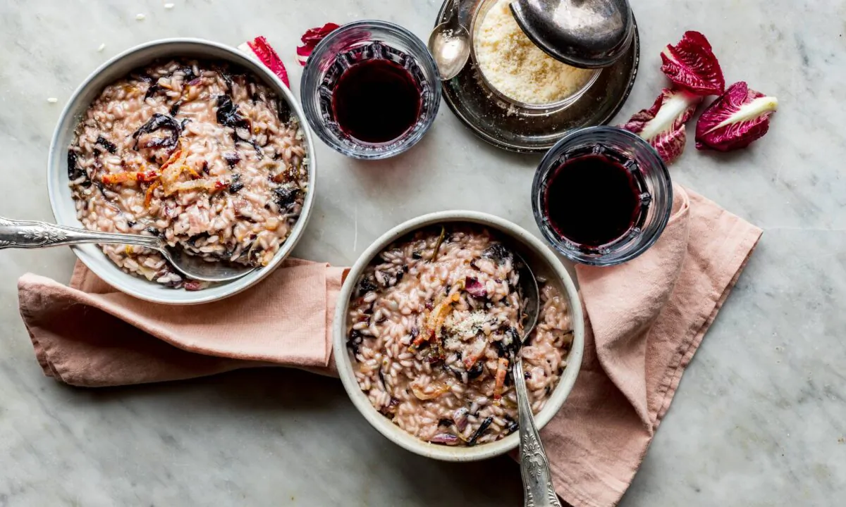 Radicchio makes a perfect winter risotto, but you can swap in any seasonal vegetable of your choice. (Giulia Scarpaleggia)