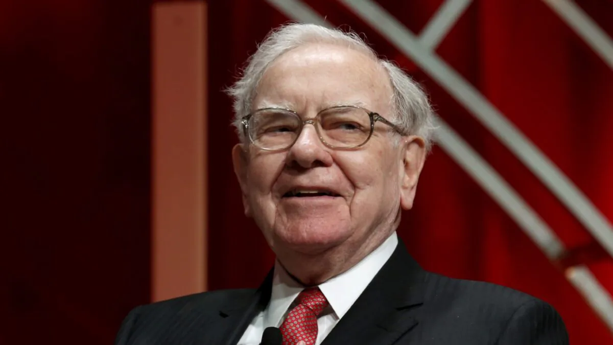 Warren Buffett, chairman and CEO of Berkshire Hathaway, takes his seat to speak at the Fortune's Most Powerful Women's Summit in Washington, on Oct. 13, 2015. (Kevin Lamarque/File Photo, Reuters)