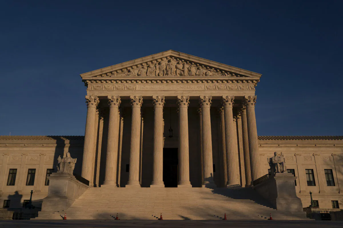 The Supreme Court stands in Washington, on Dec. 11, 2020. (Stefani Reynolds/Getty Images)