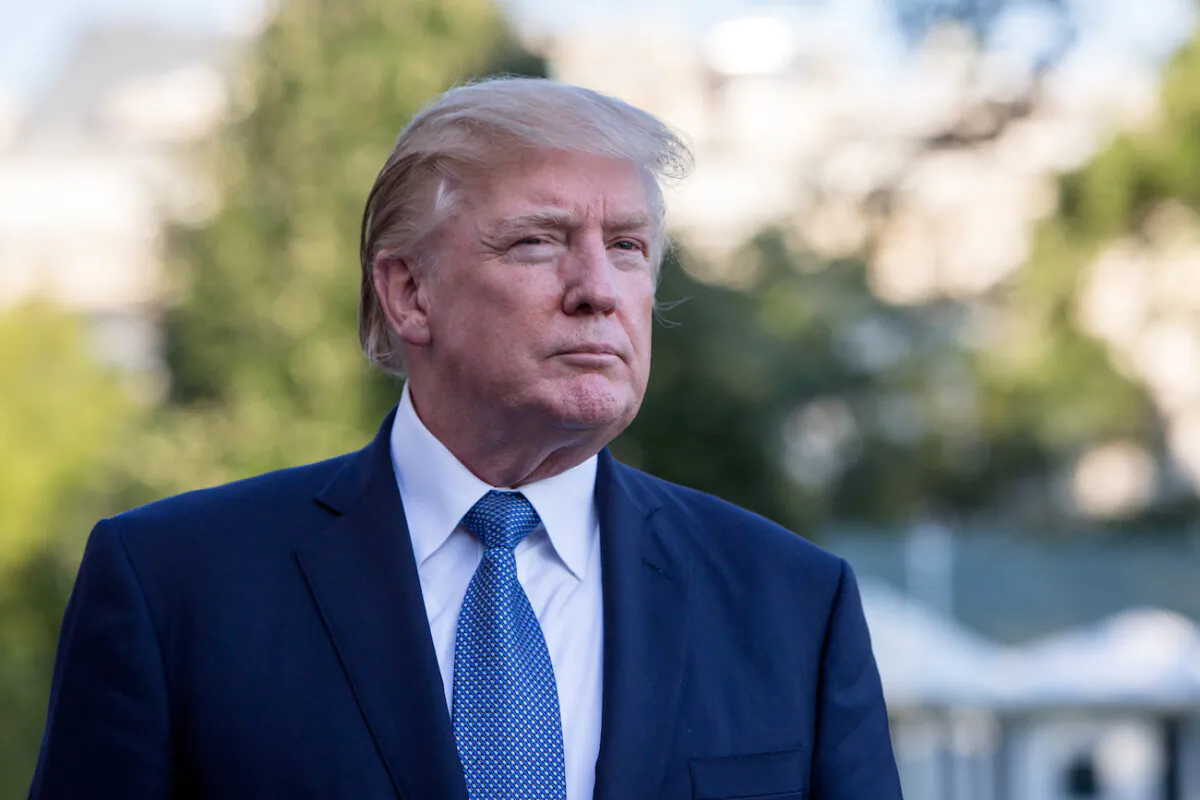 President Donald Trump arrives on the South Lawn of the White House in Washington, D.C., on Sept. 24, 2017. (Samira Bouaou/The Epoch Times)