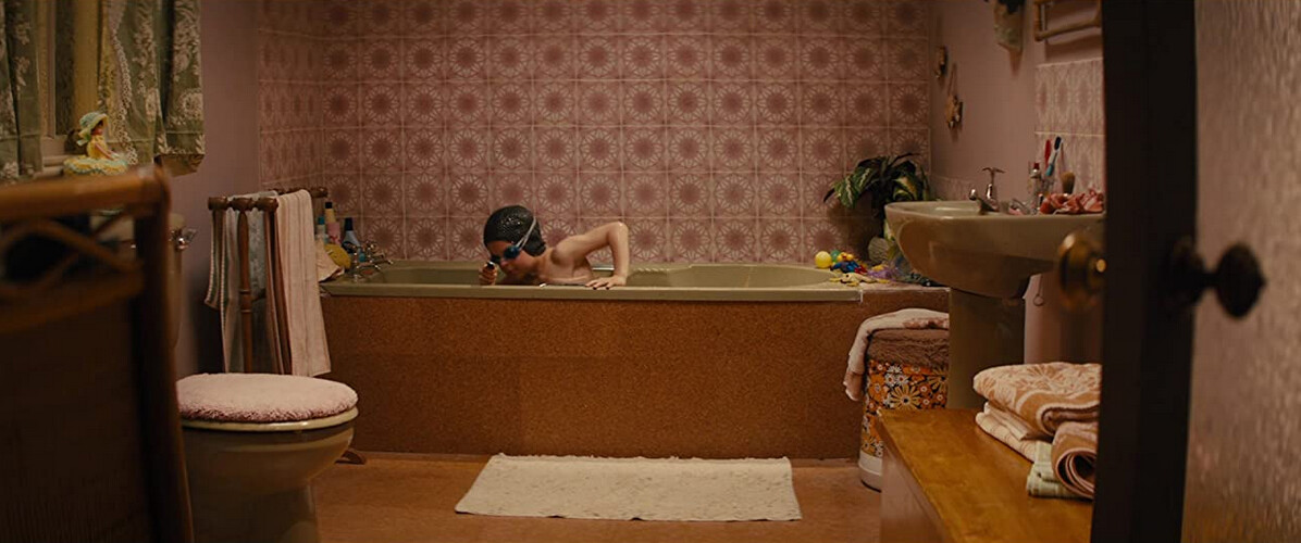 boy in a bathtub in "Eddie the Eagle"