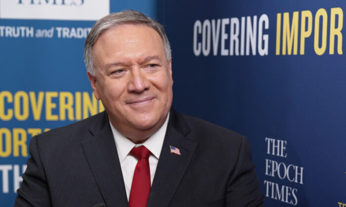 Former U.S. Secretary of State Mike Pompeo at the Conservative Political Action Conference in Orlando, Fla., on Feb. 27, 2021. (Tal Atzmon/The Epoch Times)