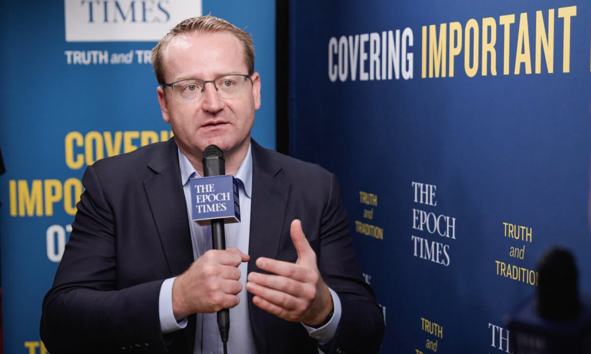 Facebook whistleblower Ryan Hartwig, during an interview with The Epoch Times' "American Thought Leaders" at the Conservative Political Action Conference in Orlando on Feb. 28, 2021. (The Epoch Times)