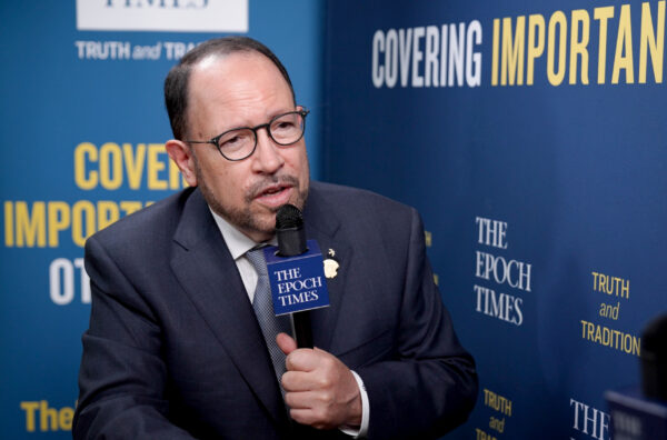 Goya owner Robert Unanue during an interview with The Epoch Times at the Conservative Political Action Conference in Orlando, Fla., on Feb. 27, 2021. (The Epoch Times)