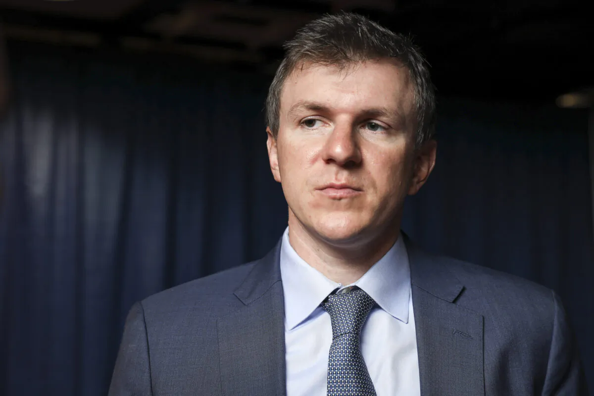 James O'Keefe, the founder of Project Veritas, is seen in Washington on Oct. 12, 2019. (Samira Bouaou/The Epoch Times)