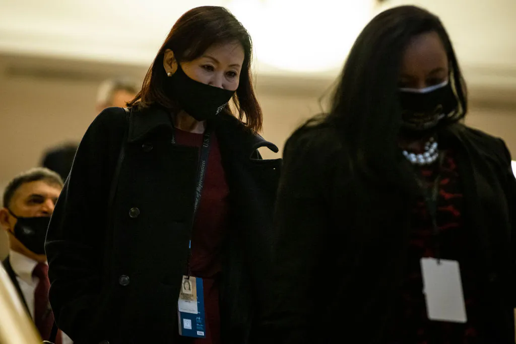 Congresswoman Michelle Steel (R-CA) arrives at the U.S. Capitol on November 13, 2020 in Washington, DC. (Photo by Samuel Corum/Getty Images)