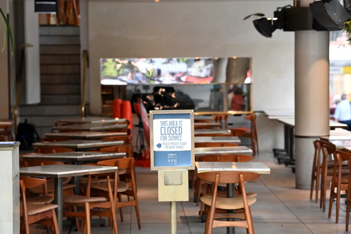 Businesses in the Brisbane CBD are seen shutdown early after Queensland Premier Annastacia Palazczuk announced a three-day lockdown for the Greater Brisbane area in Brisbane, Australia  on March 29, 2021. (Bradley Kanaris/Getty Images)