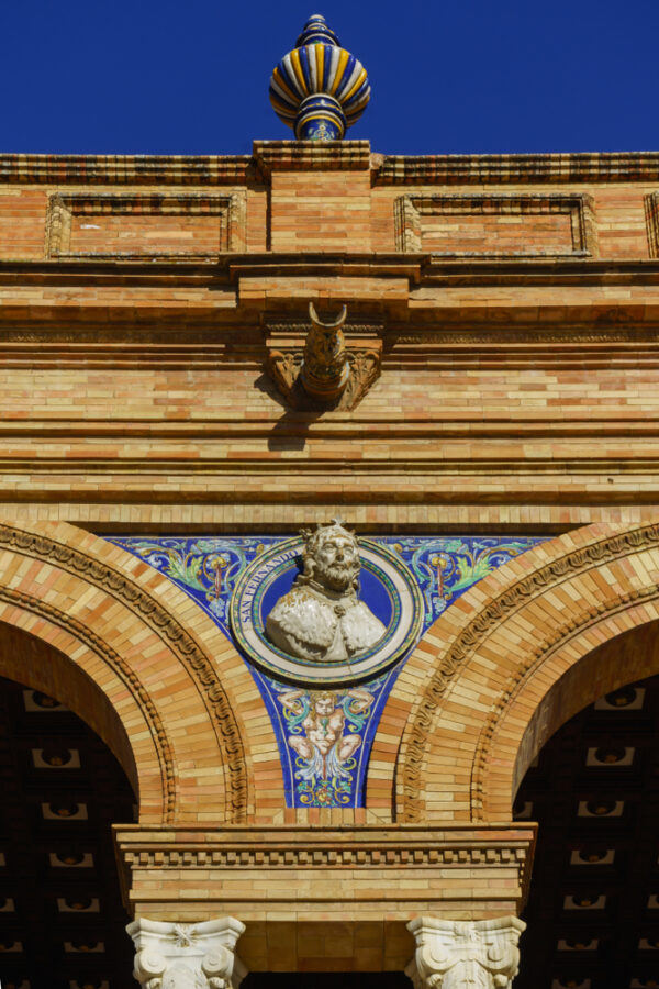 Sevilla,spain-january,11,20120:bust,Of,Illustrious,Character,In,Plaza,De,España,"spain,Square",in