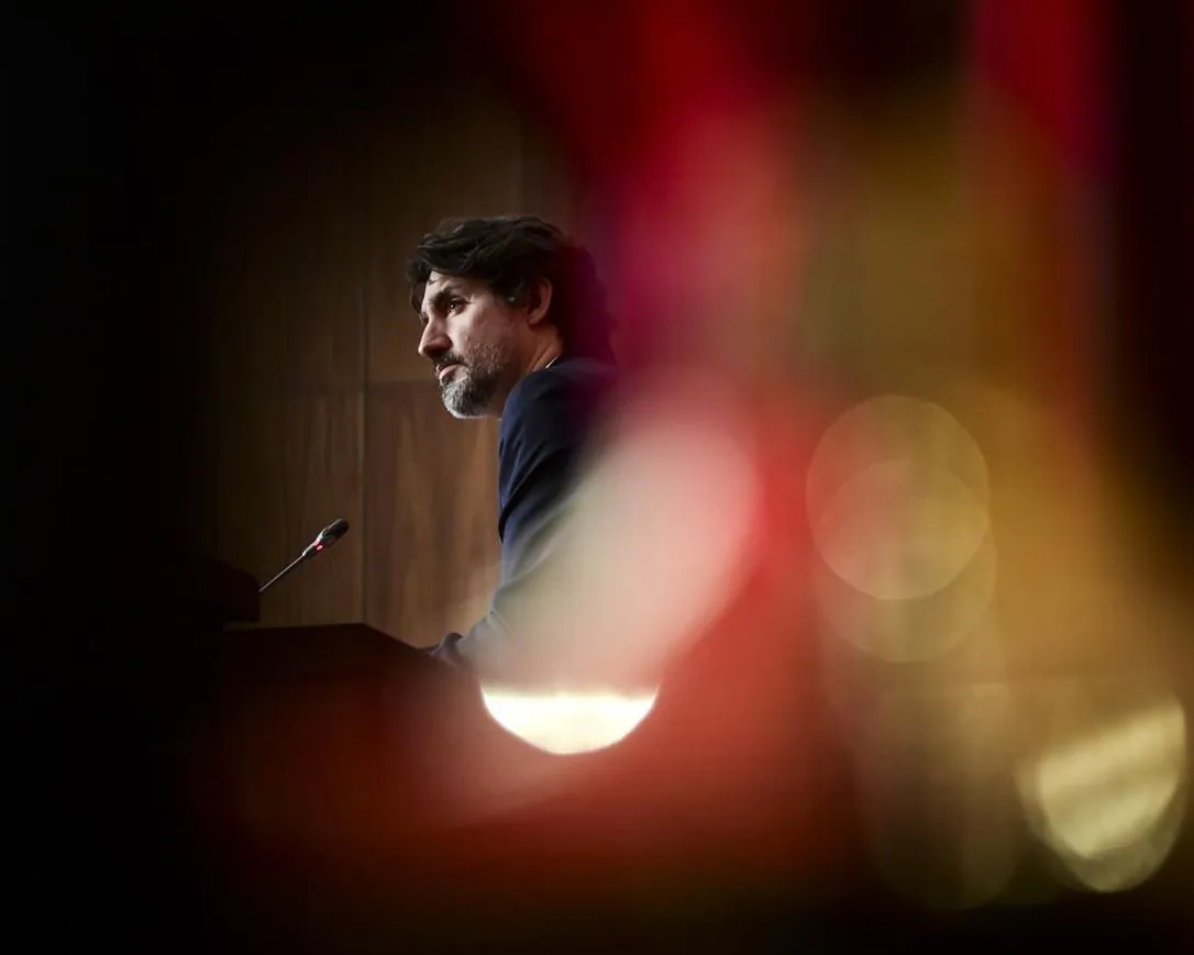 Prime Minister Justin Trudeau holds a press conference in Ottawa on February 26, 2021. (Sean Kilpatrick/The Canadian Press)