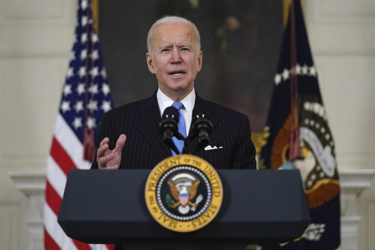 President Joe Biden at  the White House in Washington on March 2, 2021. (Evan Vucci/AP Photo)