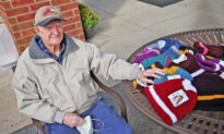 WWII Veteran, 96, Knits Hats for the Salvation Army During Pandemic, Weaves Over 500