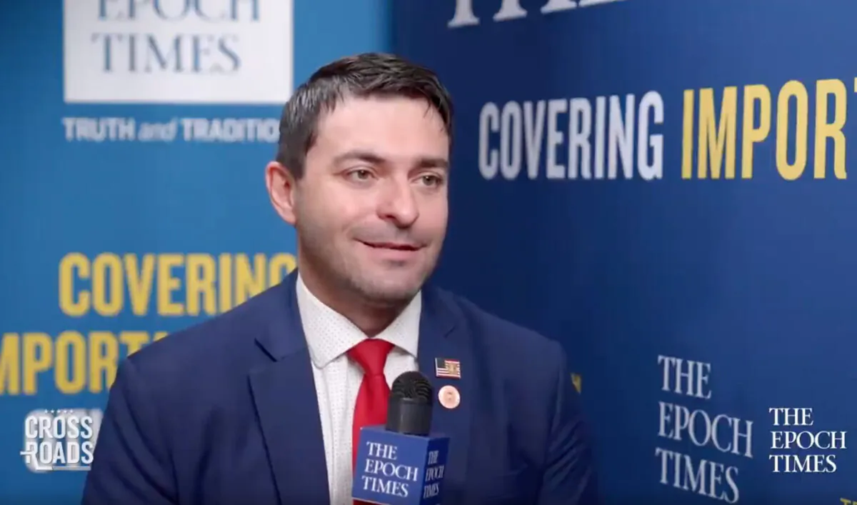 Leo Biasiucci, Republican whip in the Arizona House of Representatives, in an interview with The Epoch Times' "Crossroads" on Feb. 28, 2021. (Screenshot/The Epoch Times)