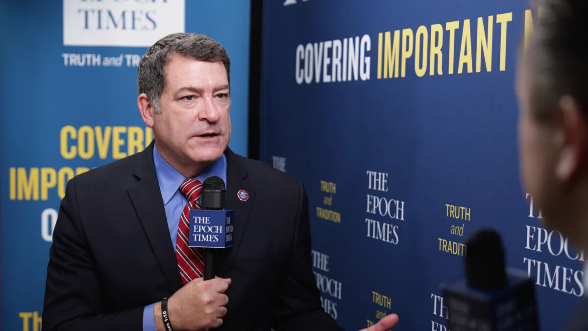 Rep. Mark Green (R-Tenn.), in an interview with the "American Thought Leaders" program at the Conservative Political Action Conference (CPAC) in Orlando, Fla. on Feb. 28, 2021. (The Epoch Times)
