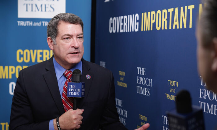 Rep. Mark Green (R-Tenn.), in an interview with the "American Thought Leaders" program at the Conservative Political Action Conference (CPAC) in Orlando, Fla. on Feb. 28, 2021. (The Epoch Times)
