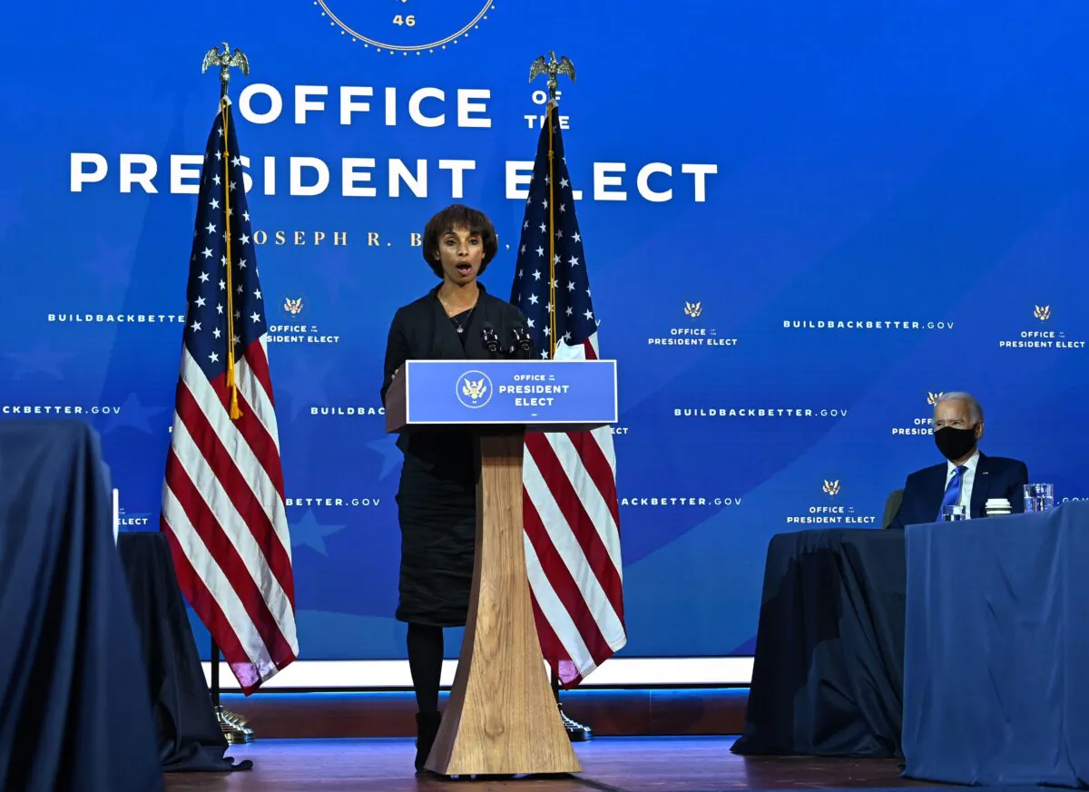 Chair of Council of Economic Advisers nominee Cecilia Rouse speaks after former Vice President Joe Biden announced his economic team at The Queen Theatre in Wilmington, Del., on Dec. 1, 2020. (Chandan Khanna/AFP via Getty Images)