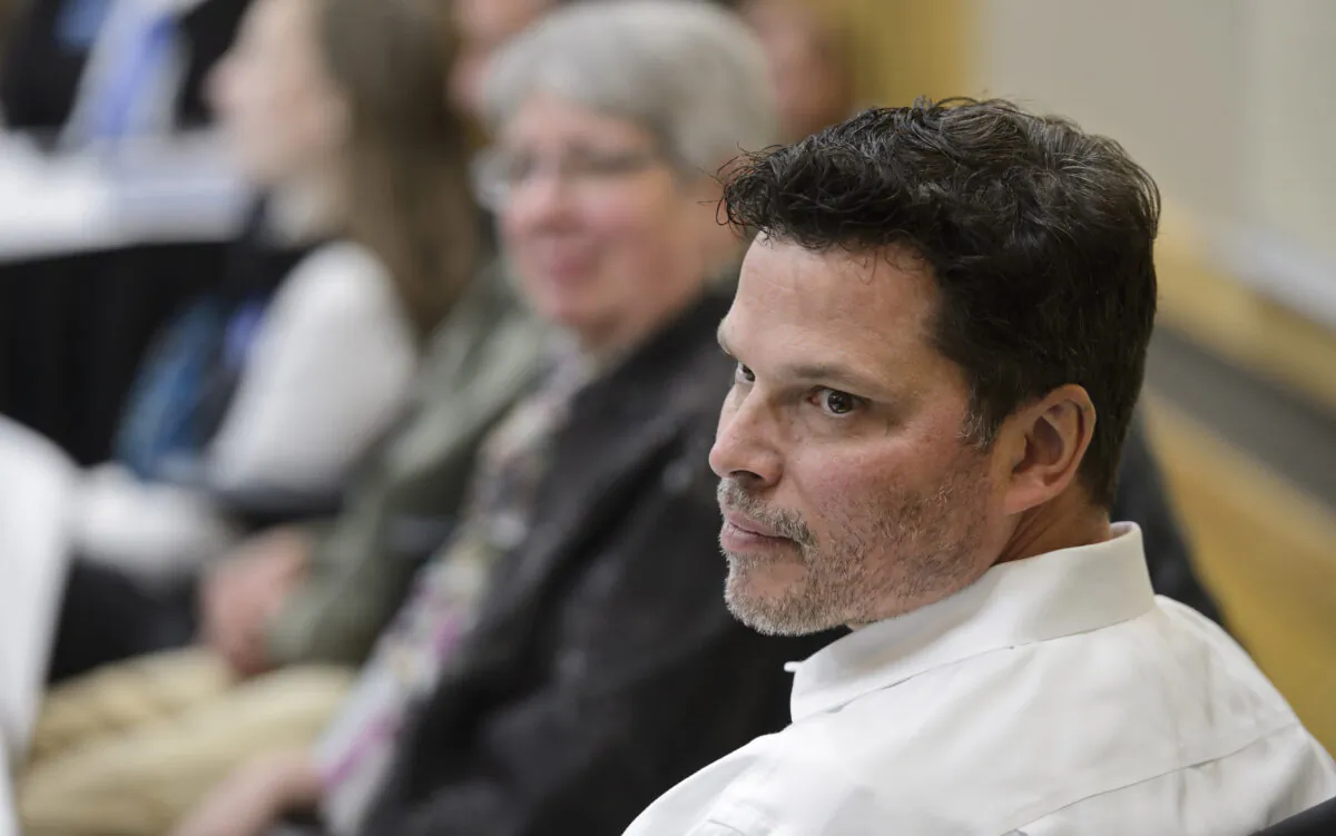 University of Alaska Board of Regents member Andy Teuber listens to a discussion during a meeting at UAA in Anchorage, Alaska, on Sept. 12, 2019. (Marc Lester/Anchorage Daily News via AP)