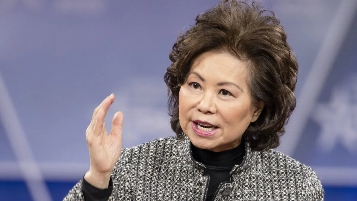 Then-Secretary of the Department of Transportation Elaine Chao speaks during the Conservative Political Action Conference 2020 (CPAC) hosted by the American Conservative Union in National Harbor, Md., on Feb. 28, 2020. (Samuel Corum/Getty Images)
