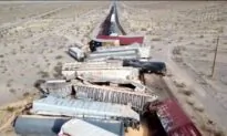 44 Train Cars Derail in California Desert
