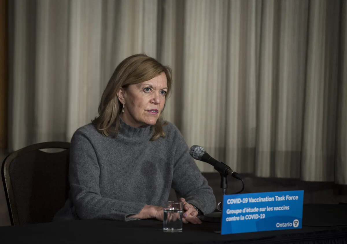 Ontario Health Minister Christine Elliott during a press conference at Queen's Park in Toronto on Dec. 11, 2020. (Tijana Martin/The Canadian Press)