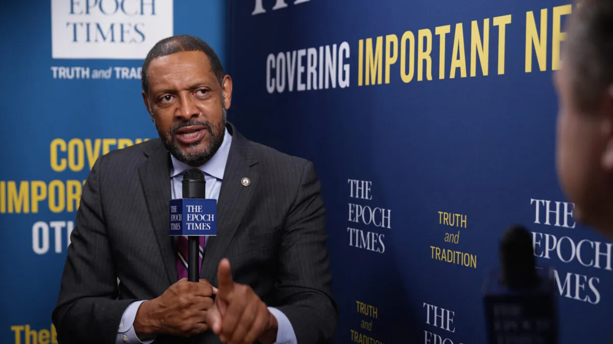 Former Georgia state Rep. Vernon Jones, during an interview for the "American Thought Leaders" program, at the Conservative Political Action Conference in Orlando, Fla. on Feb. 27, 2021. (The Epoch Times)