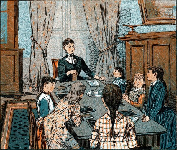 illustration of homeschooling