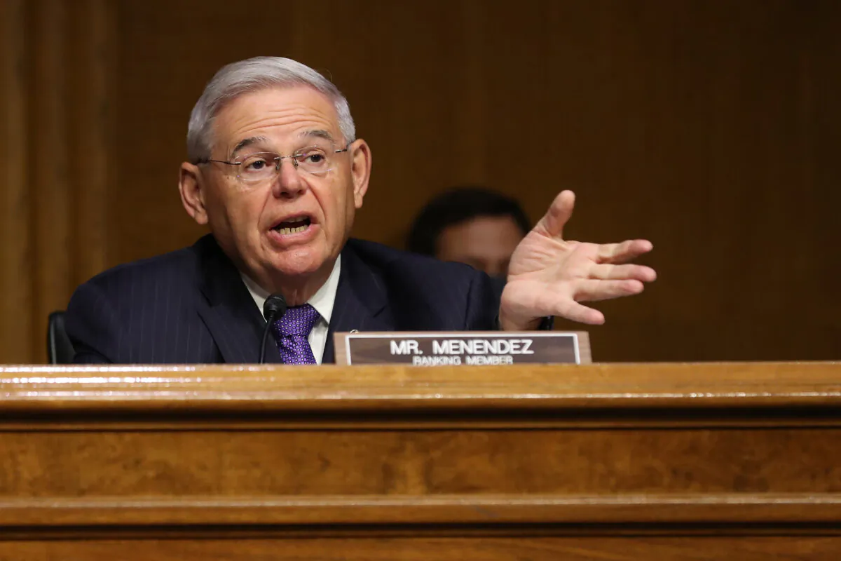 Sen. Robert Menendez (D-NJ) speaks during a hearing on Capitol Hill on Aug. 4, 2020. (Chip Somodevilla/Getty Images)