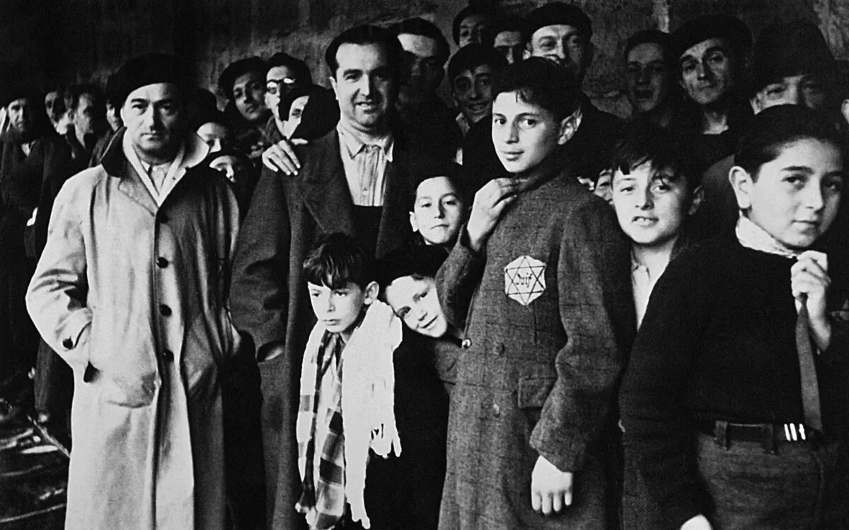 This picture taken in 1942 shows Jewish deportees in the Drancy transit camp, their last stop before the German concentration camps. (-/AFP via Getty Images)
