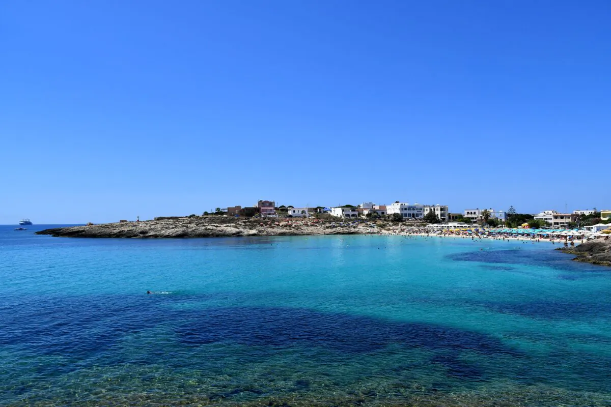 The Italian Pelagie Island of Lampedusa is pictured on July 31, 2020. (Alberto Pizzoli/AFP via Getty Images)