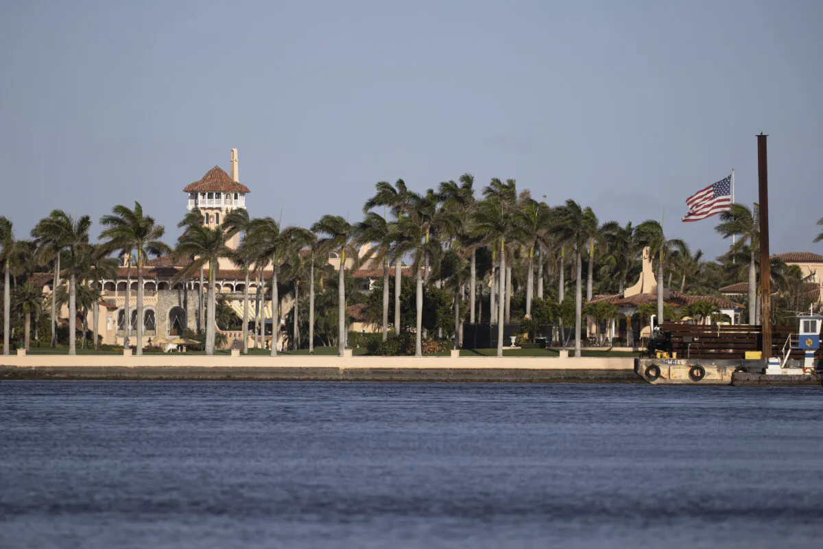 President Donald Trump's Mar-a-Lago resort, where he resides after leaving the White House, in Palm Beach, Fla., on Feb. 13, 2021. (Joe Raedle/Getty Images)