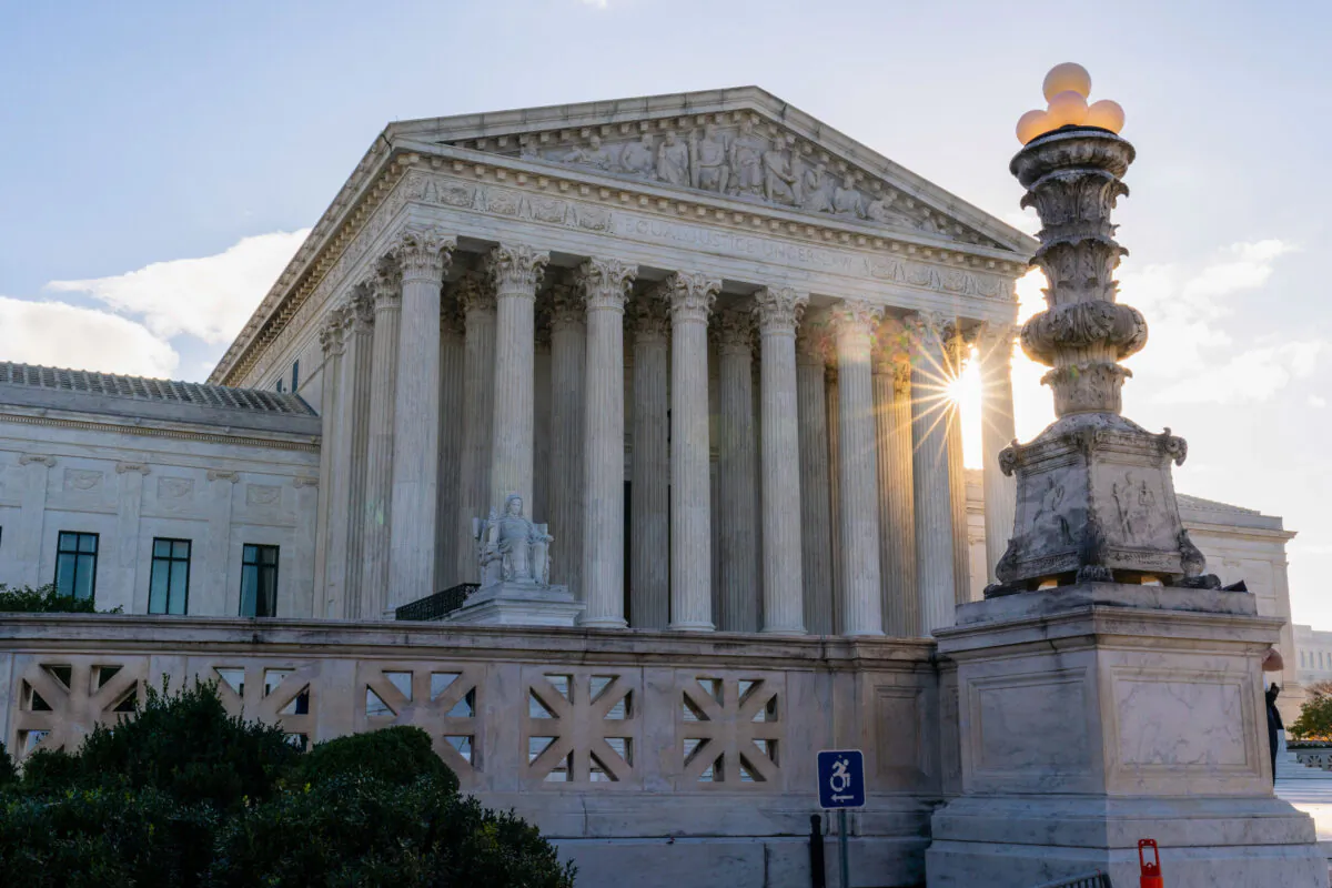 The sun rises behind the U.S. Supreme Court on Nov. 10, 2020. (Alex Brandon, File/AP Photo)