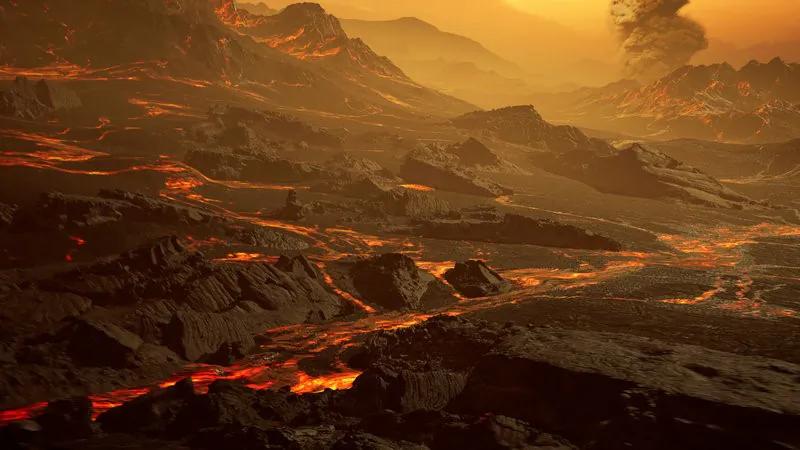 Artist’s impression of the surface of the newly discovered hot super-Earth Gliese 486b. (RenderArea)